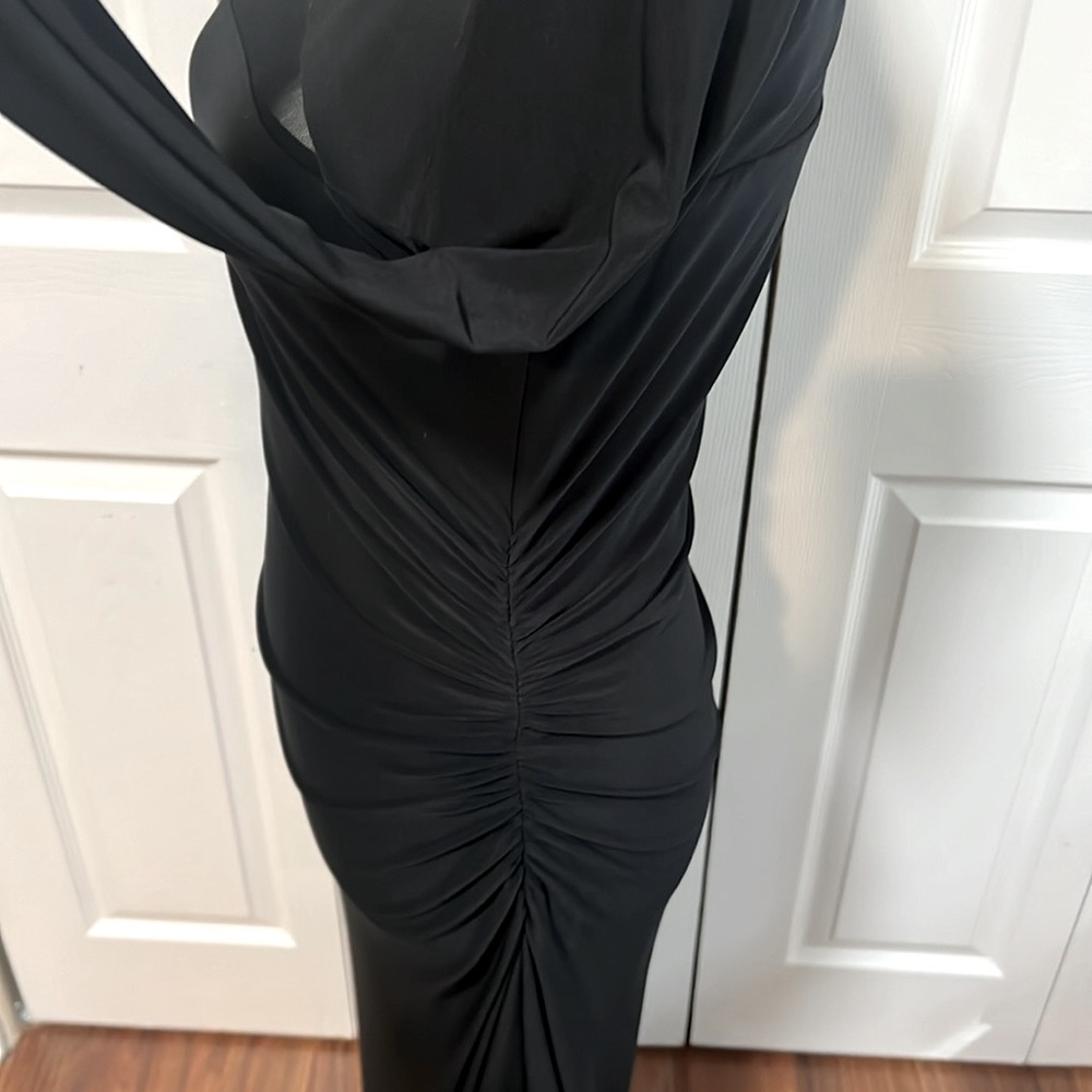Ralph Lauren Black Long Sleeve Prom Dress - Picture 4 of 7